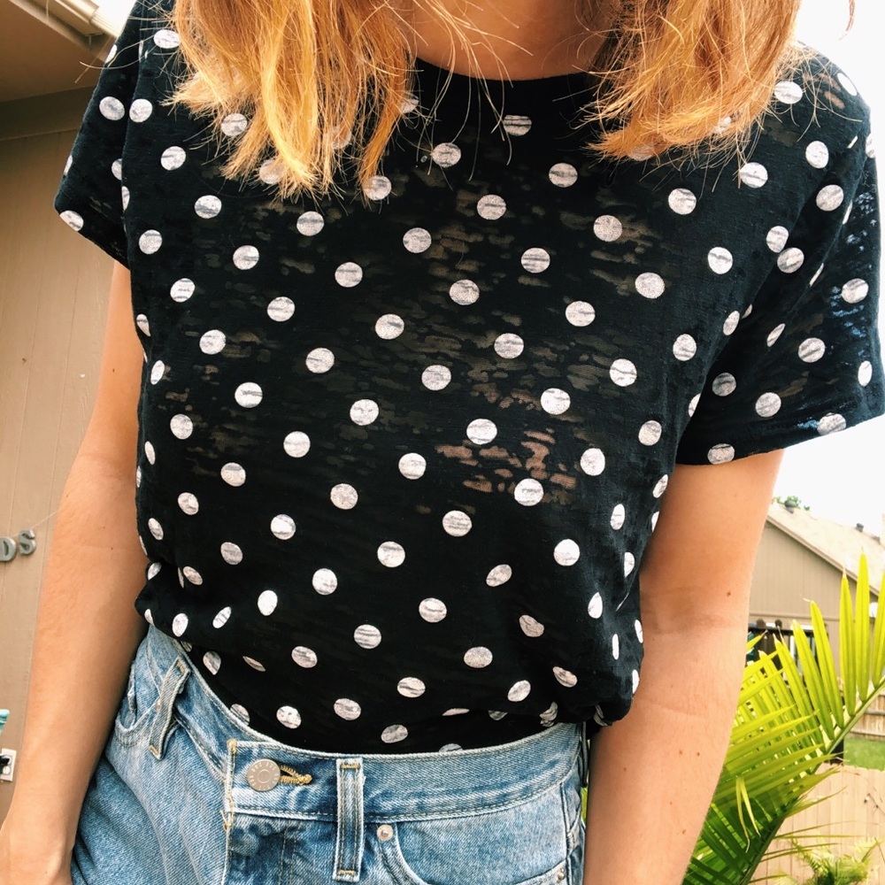 Aeropostale Black Polka Dot Tee